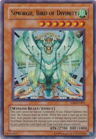 Simorgh Bird of Divinity SD8 EN001 Ultra Rare Unlimited Simorgh Bird of Divinity SD8 EN001 Ultra Rare Unlimited