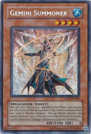 Gemini Summoner TAEV EN000 Secret Rare Unlimited Tactical Evolution TAEV Unlimited Singles Gemini Summoner TAEV EN000 Secret Rare Unlimited Tactical Evolution TAEV Unlimited Singles