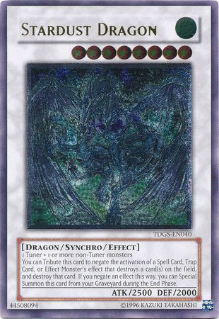 Gold Rare Limited Edition Lightly Played GLD3-EN037 YuGiOh Stardust Dragon 