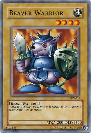 Beaver Warrior SDY 005 Common Unlimited Starter Deck Yugi SDY Unlimited Singles Beaver Warrior SDY 005 Common Unlimited Starter Deck Yugi SDY Unlimited Singles