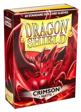 Dragon Shield Matte Crimson 60ct Standard Sized Sleeves AT 11221 Sleeves Dragon Shield Matte Crimson 60ct Standard Sized Sleeves AT 11221 Sleeves