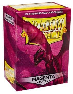 Dragon Shield Matte Magenta 100ct Standard Size Sleeves AT 11026 Sleeves Dragon Shield Matte Magenta 100ct Standard Size Sleeves AT 11026 Sleeves