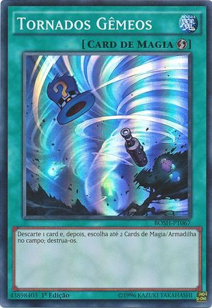 Tornados Gemeos BOSH PT067 Super Rare 1st Edition Portuguese Yugioh Cards Tornados Gemeos BOSH PT067 Super Rare 1st Edition Portuguese Yugioh Cards