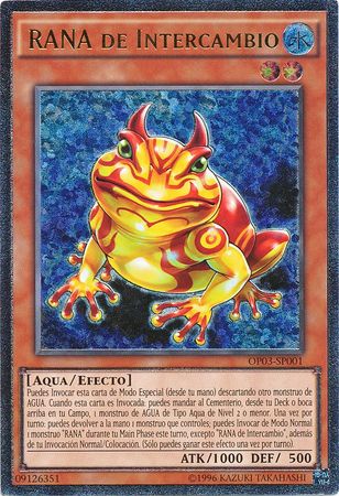 Ultimate Rare RANA de Intercambio OP03 SP001 Spanish Yugioh Cards Ultimate Rare RANA de Intercambio OP03 SP001 Spanish Yugioh Cards