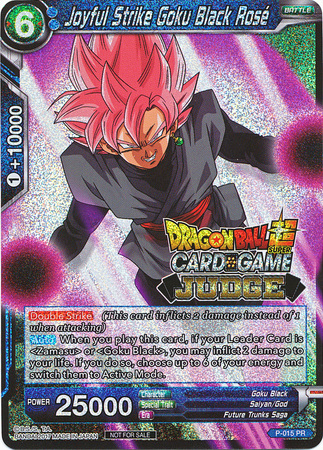 DRAGONBALL SUPER CARD GAME JOYFUL STRIKE GOKU BLACK ROSE FOIL MINT P-015 PR