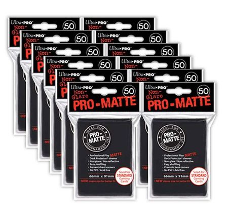 Ultra Pro Pro Matte Black 50ct Standard Sized Sleeves Case of 12 Packs UP82728 Sleeves Ultra Pro Pro Matte Black 50ct Standard Sized Sleeves Case of 12 Packs UP82728 Sleeves