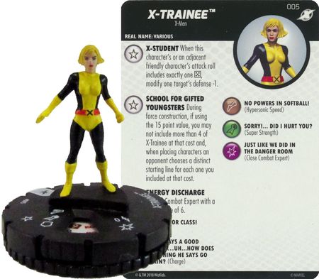 Heroclix X-Men Xavier's School X-Trainee #005 Common w/ Card 