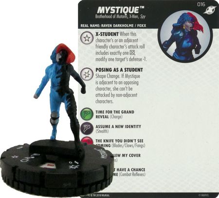 Mystique 016 X men Xavier s School Marvel Heroclix