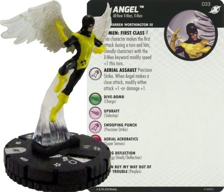 033 Rare Rare M/NM with Card Marvel X-Men Xavier's School HeroClix Angel