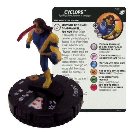 Heroclix X-Men Xavier's School Cyclops #019 Uncommon w/ Card 