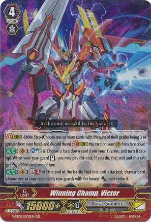 Winning Champ Victor G EB03 002EN Generation Rare GR G Extra Booster 3 The Galaxy Star Gate Singles Winning Champ Victor G EB03 002EN Generation Rare GR G Extra Booster 3 The Galaxy Star Gate Singles