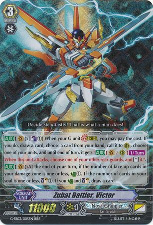 Zubat Battler Victor G EB03 005EN Triple Rare RRR G Extra Booster 3 The Galaxy Star Gate Singles Zubat Battler Victor G EB03 005EN Triple Rare RRR G Extra Booster 3 The Galaxy Star Gate Singles