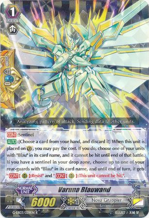 Varuna Blauwand G EB03 029EN Rare R G Extra Booster 3 The Galaxy Star Gate Singles Varuna Blauwand G EB03 029EN Rare R G Extra Booster 3 The Galaxy Star Gate Singles