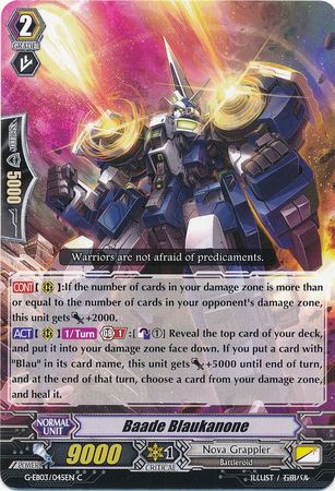 Baade Blaukanone G EB03 045EN Common C G Extra Booster 3 The Galaxy Star Gate Singles Baade Blaukanone G EB03 045EN Common C G Extra Booster 3 The Galaxy Star Gate Singles
