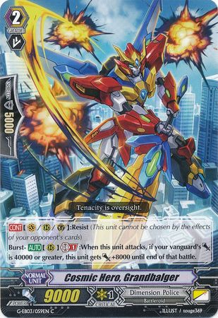 R Cardfight G-EB03/033EN Grandhogan Cosmic Hero 