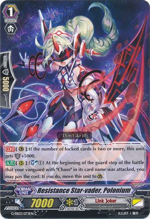 Resistance Star vader Polonium G EB03 073EN Common C Resistance Star vader Polonium G EB03 073EN Common C