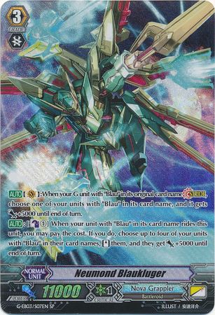 Neumond Blaukluger G EB03 S07EN Special Parallel SP G Extra Booster 3 The Galaxy Star Gate Singles Neumond Blaukluger G EB03 S07EN Special Parallel SP G Extra Booster 3 The Galaxy Star Gate Singles