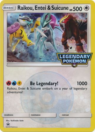 Mavin  Raikou Entei Suicune JUMBO POKEMON CARD Black Star Promo