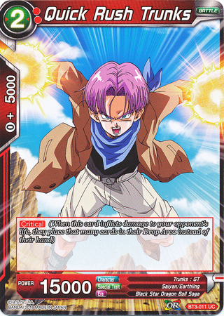Quick Rush Trunks BT3 011 Uncommon Quick Rush Trunks BT3 011 Uncommon