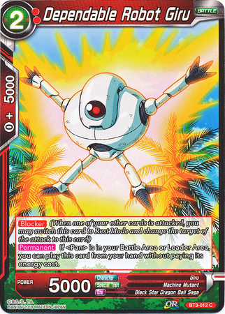 Dependable Robot Giru BT3 012 Common Cross Worlds Non Foil Singles Dependable Robot Giru BT3 012 Common Cross Worlds Non Foil Singles