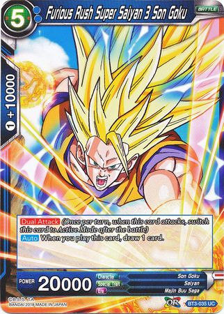 Furious Rush Super Saiyan 3 Son Goku Bt3 035 Uncommon Dragon Ball Super Cross Worlds Non Foil Singles Dragonball Super Card Game