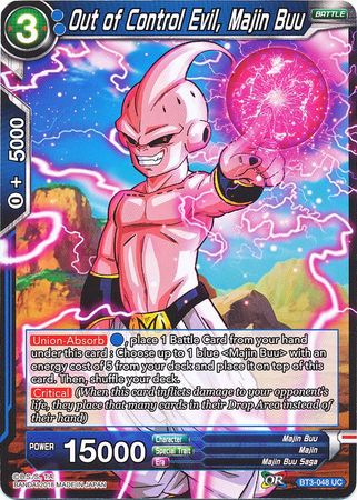 Out of Control Evil Majin Buu BT3 048 Uncommon Out of Control Evil Majin Buu BT3 048 Uncommon