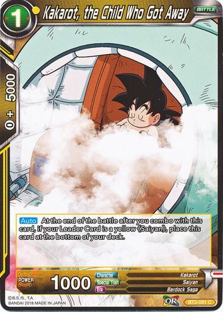 Kakarot The Child Who Got Away BT3 091 Common Kakarot The Child Who Got Away BT3 091 Common
