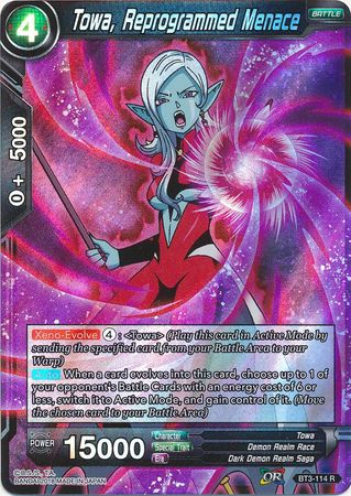 Towa Reprogrammed Menace BT3 114 Rare Towa Reprogrammed Menace BT3 114 Rare
