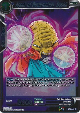 Agent of Resurrection Babidi BT3 045 Foil Common Agent of Resurrection Babidi BT3 045 Foil Common