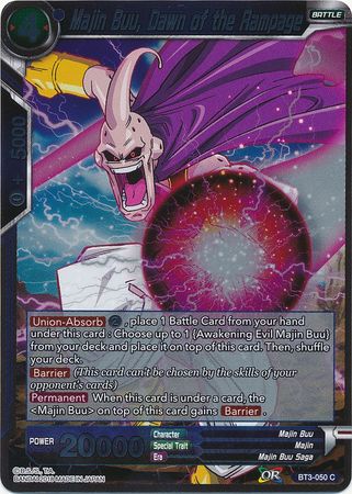 Majin Buu Dawn of the Rampage BT3 050 Foil Common Majin Buu Dawn of the Rampage BT3 050 Foil Common