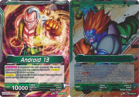 Dragon ball super card game bt3-056 highlights for Destruction Android 13 foil 