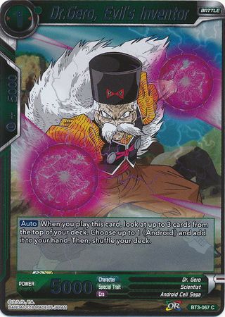 Dr Gero Evil s Inventor BT3 067 Foil Common Cross Worlds Foil Singles Dr Gero Evil s Inventor BT3 067 Foil Common Cross Worlds Foil Singles