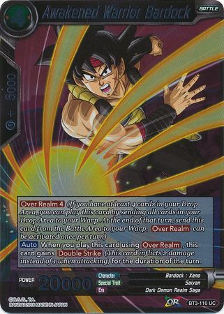 Awakened Warrior Bardock BT3 110 Foil Uncommon Cross Worlds Foil Singles Awakened Warrior Bardock BT3 110 Foil Uncommon Cross Worlds Foil Singles
