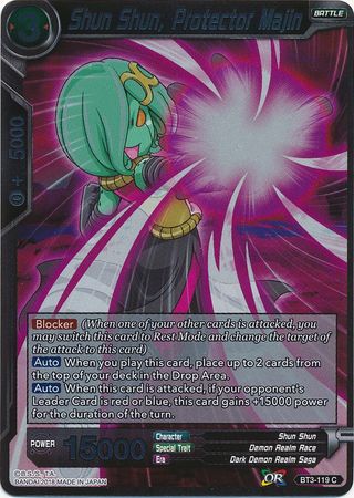 Shun Shun Protector Majin BT3 119 Foil Common Shun Shun Protector Majin BT3 119 Foil Common