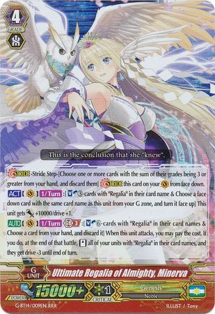 Ultimate Regalia of Almighty Minerva G BT14 009EN Triple Rare RRR G Booster Set 14 Divine Dragon Apocrypha Singles Ultimate Regalia of Almighty Minerva G BT14 009EN Triple Rare RRR G Booster Set 14 Divine Dragon Apocrypha Singles