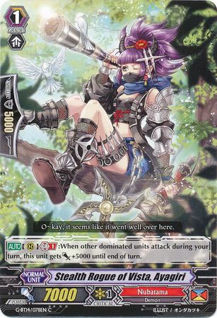 Stealth Rogue of Vista Ayagirl G BT14 078EN Common C G Booster Set 14 Divine Dragon Apocrypha Singles Stealth Rogue of Vista Ayagirl G BT14 078EN Common C G Booster Set 14 Divine Dragon Apocrypha Singles
