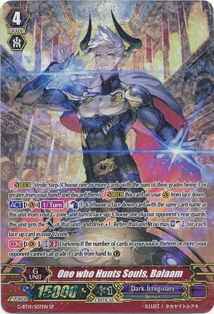 One who Hunts Souls Balaam G BT14 S07EN Special Parallel SP One who Hunts Souls Balaam G BT14 S07EN Special Parallel SP