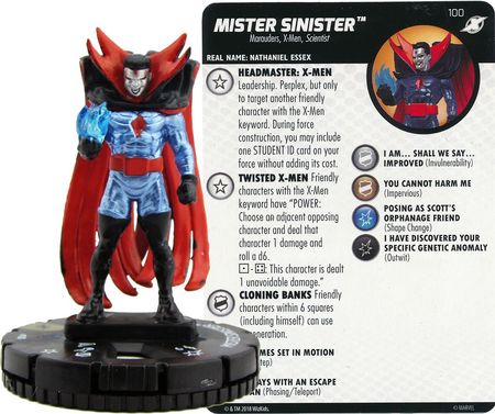 Mister Sinister 100 X men Xavier s School Marvel Heroclix Mister Sinister 100 X men Xavier s School Marvel Heroclix
