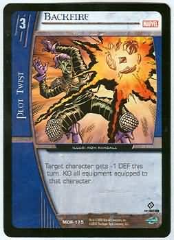Backfire MOR 175 Common Vs System Marvel Origins Backfire MOR 175 Common Vs System Marvel Origins