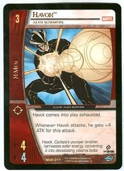 Havok Alex Summers MOR 011 Rare Havok Alex Summers MOR 011 Rare