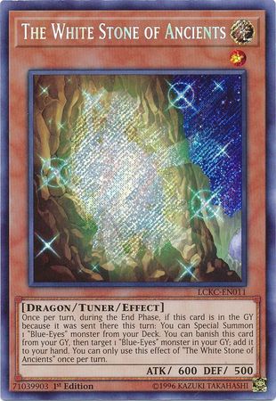 The White Stone of Ancients LCKC EN011 Secret Rare 1st Edition Legendary Collection Kaiba 1st Edition Singles The White Stone of Ancients LCKC EN011 Secret Rare 1st Edition Legendary Collection Kaiba 1st Edition Singles