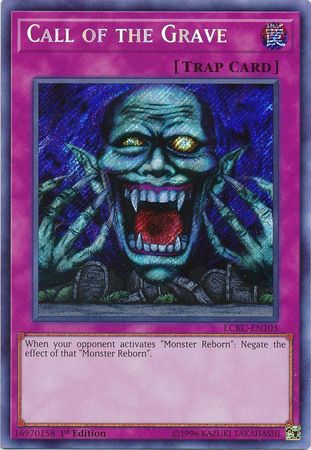 Call of the Grave LCKC EN103 Secret Rare 1st Edition Legendary Collection Kaiba 1st Edition Singles Call of the Grave LCKC EN103 Secret Rare 1st Edition Legendary Collection Kaiba 1st Edition Singles