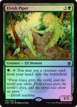 Elvish Piper 168 249 Foil Masters 25 Foil Singles Elvish Piper 168 249 Foil Masters 25 Foil Singles