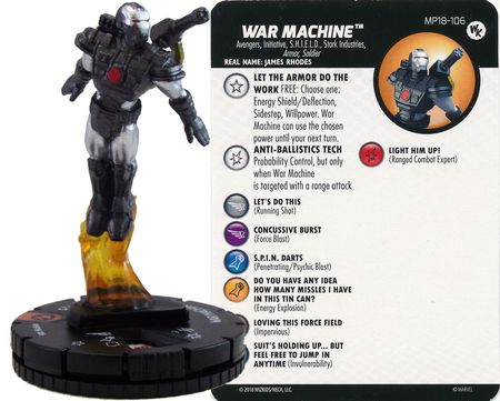 War Machine Mp18 106 Wko Promo Marvel Heroclix Heroclix Wizkids Open Promos Heroclix