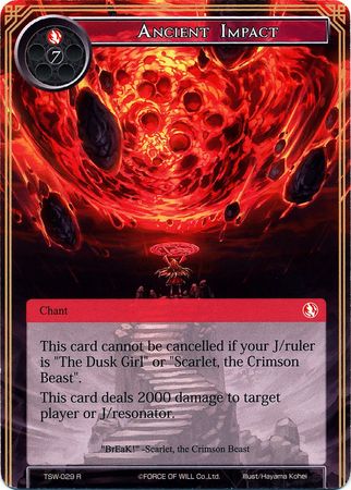 Ancient Impact TSW 029 Rare Force of Will The Time Spinning Witch Singles Ancient Impact TSW 029 Rare Force of Will The Time Spinning Witch Singles