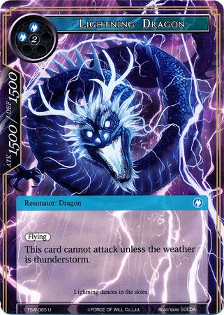 Lightning Dragon TSW 065 Uncommon Force of Will The Time Spinning Witch Singles Lightning Dragon TSW 065 Uncommon Force of Will The Time Spinning Witch Singles