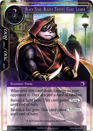 Black Star Blazer Thieves Gang Leader TSW 117 Uncommon Force of Will The Time Spinning Witch Singles Black Star Blazer Thieves Gang Leader TSW 117 Uncommon Force of Will The Time Spinning Witch Singles