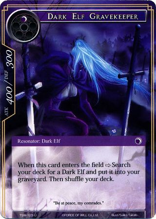 Dark Elf Gravekeeper TSW 123 Uncommon Force of Will The Time Spinning Witch Singles Dark Elf Gravekeeper TSW 123 Uncommon Force of Will The Time Spinning Witch Singles