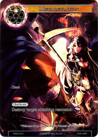 Miscalculation TSW 019 Common Full Art Force of Will The Time Spinning Witch Singles Miscalculation TSW 019 Common Full Art Force of Will The Time Spinning Witch Singles