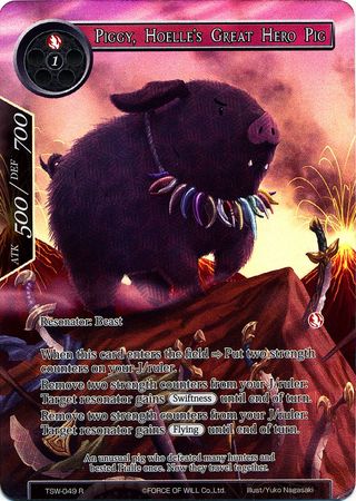 Piggy Hoelle s Great Hero Pig TSW 049 Rare Full Art Force of Will The Time Spinning Witch Singles Piggy Hoelle s Great Hero Pig TSW 049 Rare Full Art Force of Will The Time Spinning Witch Singles